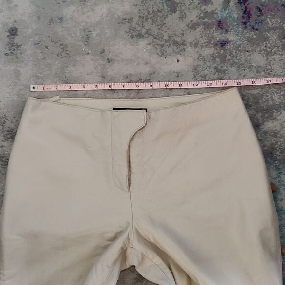 Vintage Express Gold Leather Boot Cut or Straight Leg Pants Size 6 - Picture 12 of 12